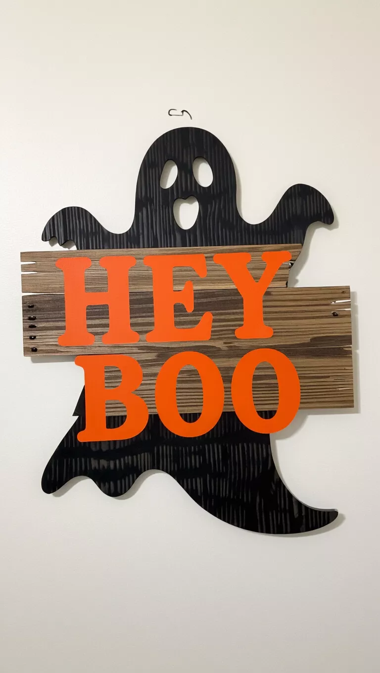 A photo of a rustic wooden sign that reads 