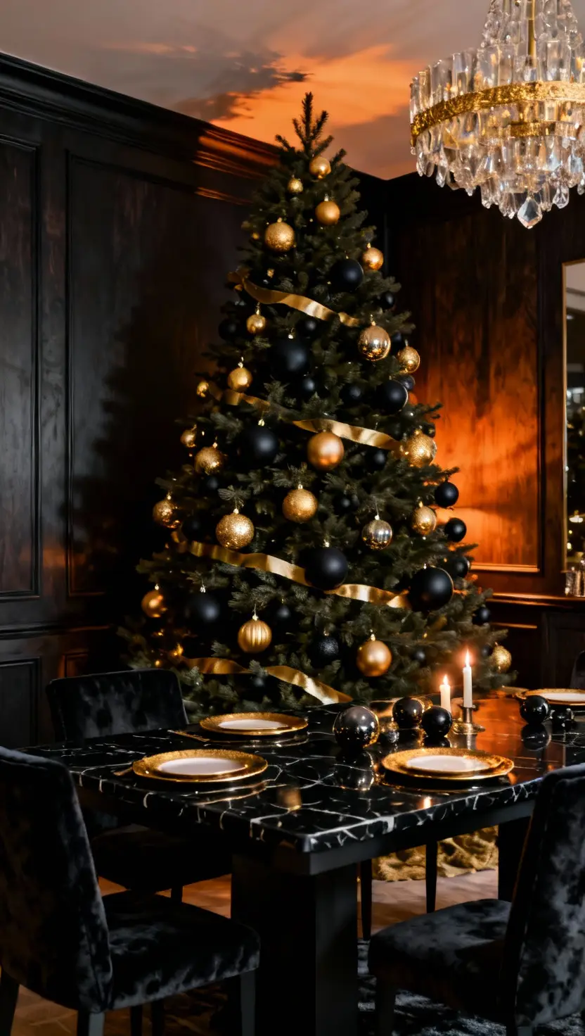 Christmas Decorating Trend: Black and Gold