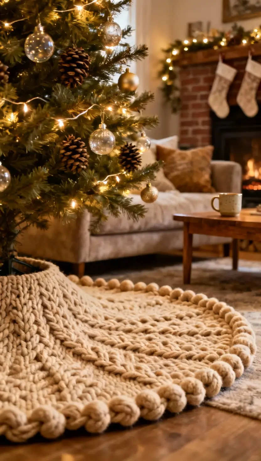 Cozy Bobble Tree Skirt