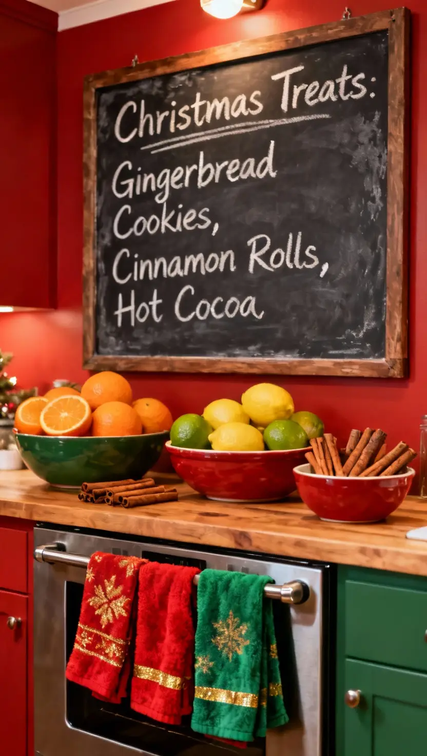 Festive Decorating Idea for a Christmas Kitchen