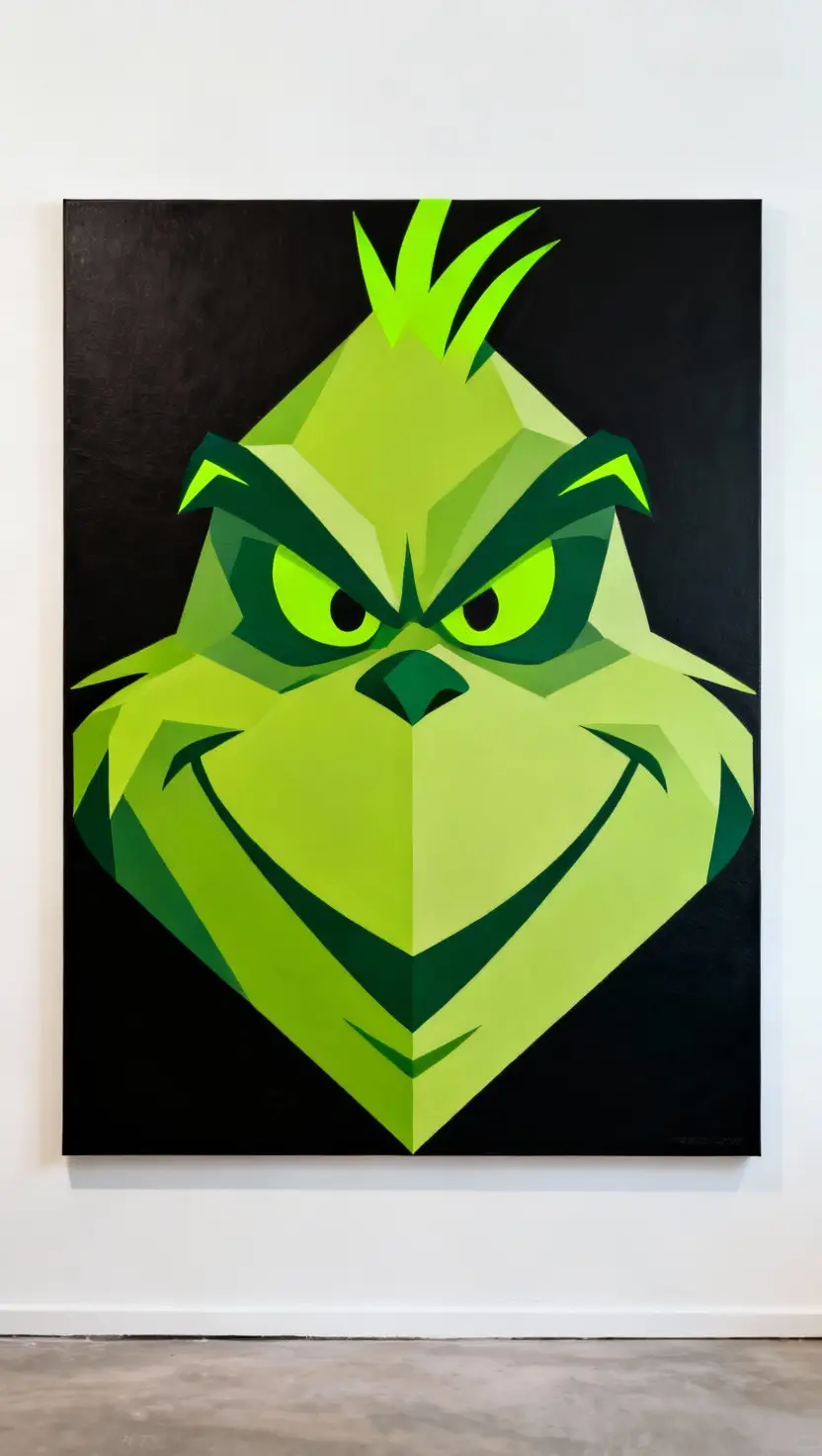 Grinch Face Wall Art Ideas