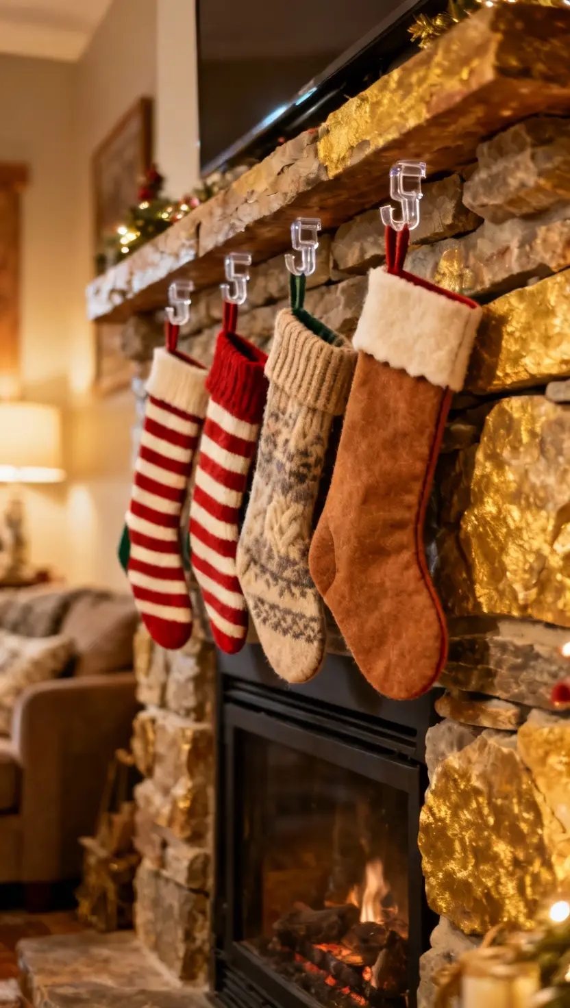 Hang Stockings With Command Hooks