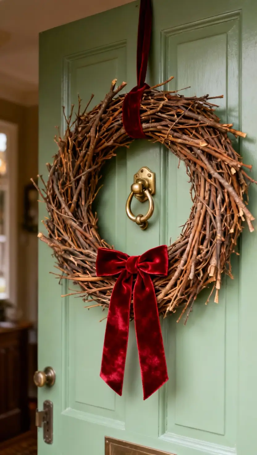 Make a Wreath From Branches and Ribbon