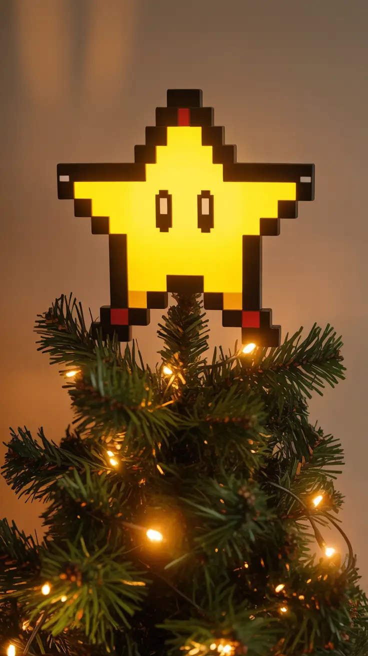 Mario Super Star Tree Topper