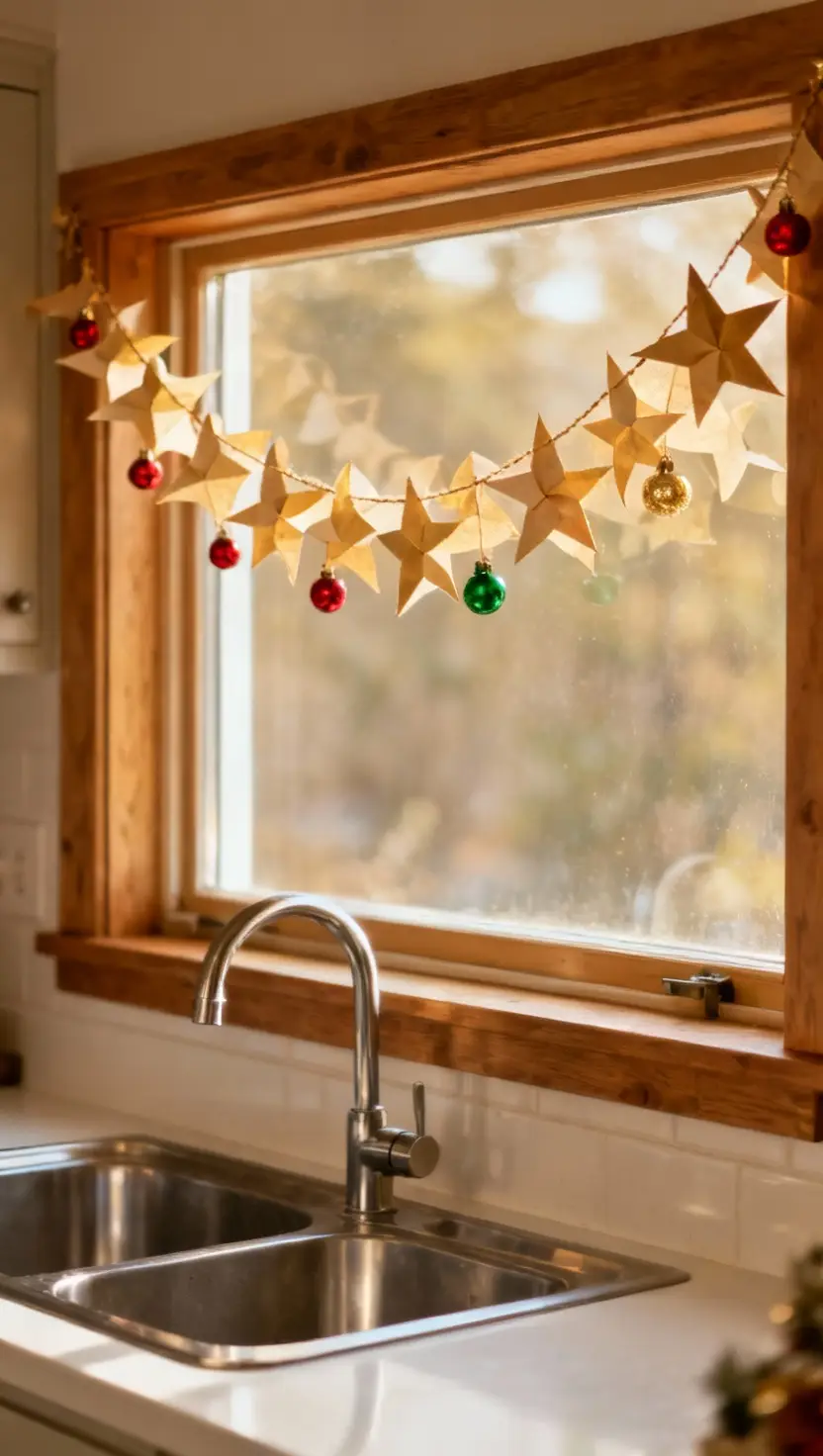 Over-Sink Christmas Kitchen Decor