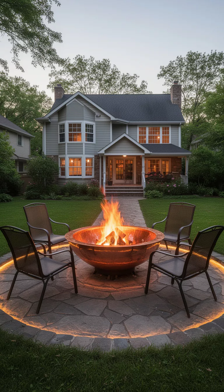 A realistic photo of a typical American home